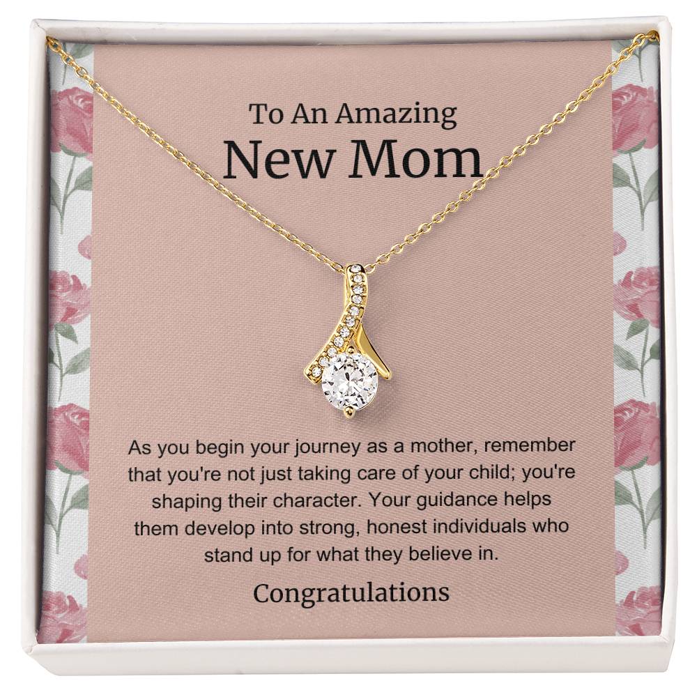 To An Amazing New Mom Alluring Beauty Necklace