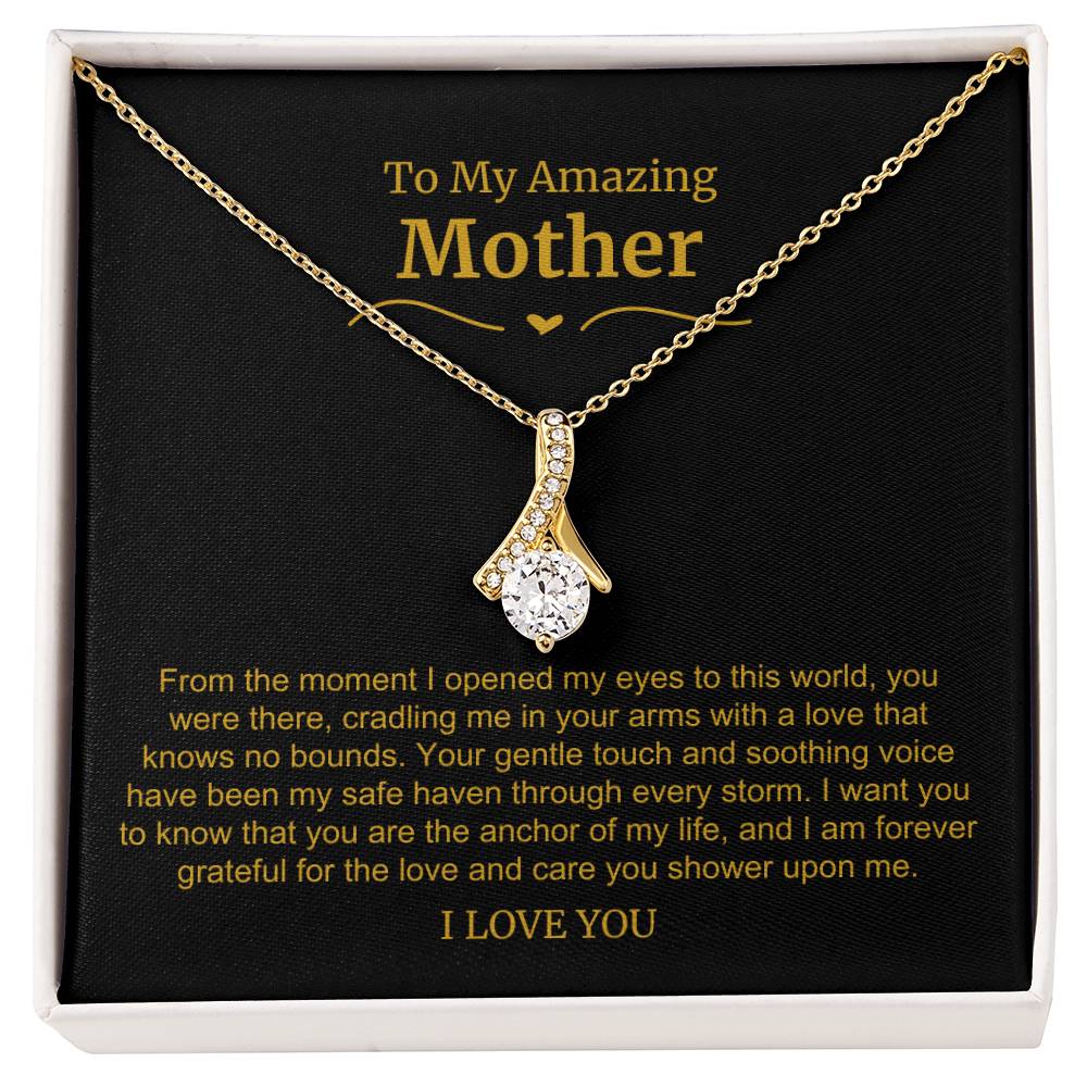 1 To My Amazing Mother Necklace- From The Moment I Opened My Eyes To This World