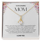 To My Amazing Mom Ribbon Shape Pendant Necklace
