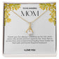 To My Amazing Mom Ribbon Shape Pendant Necklace