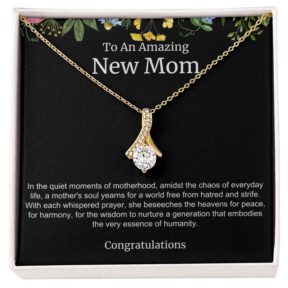 To An Amazing New Mom Alluring Beauty Necklace