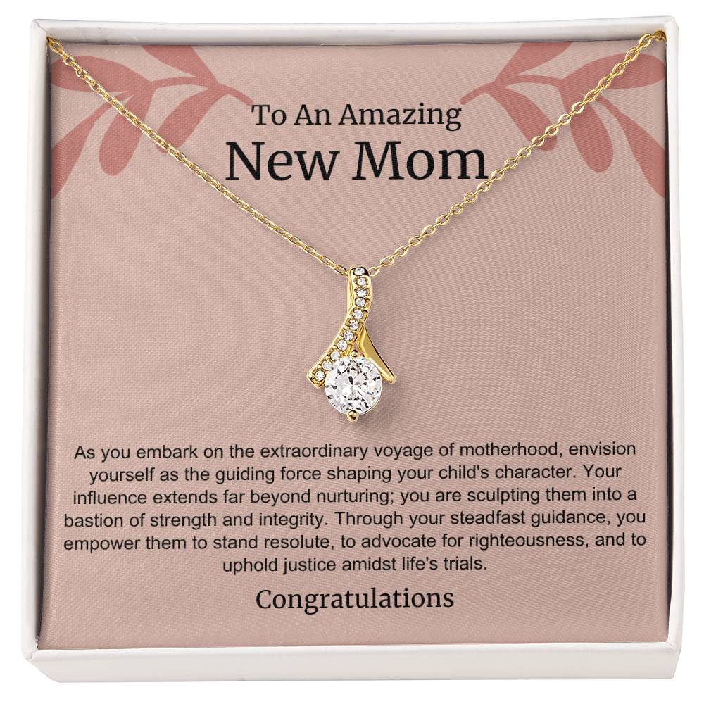 To An Amazing New Mom Alluring Beauty Necklace