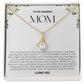 To My Amazing Mom Ribbon Shape Pendant Necklace