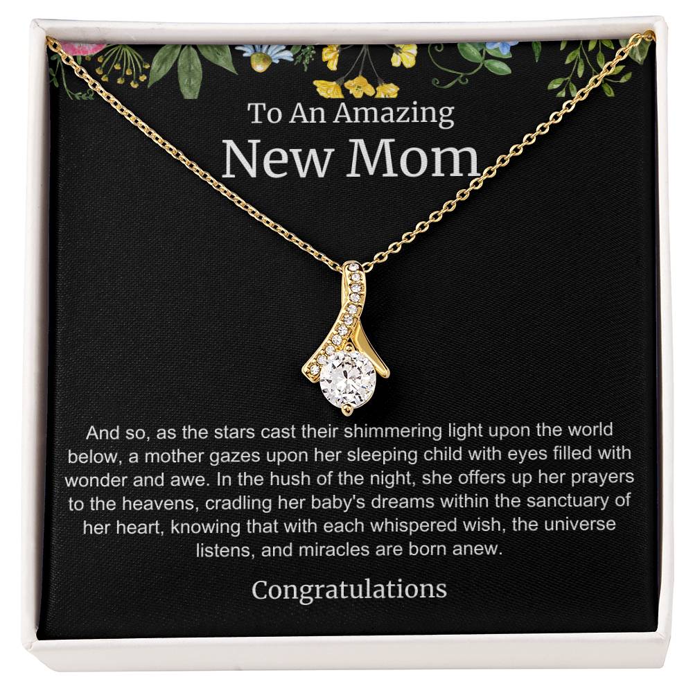 To An Amazing New Mom Alluring Beauty Necklace