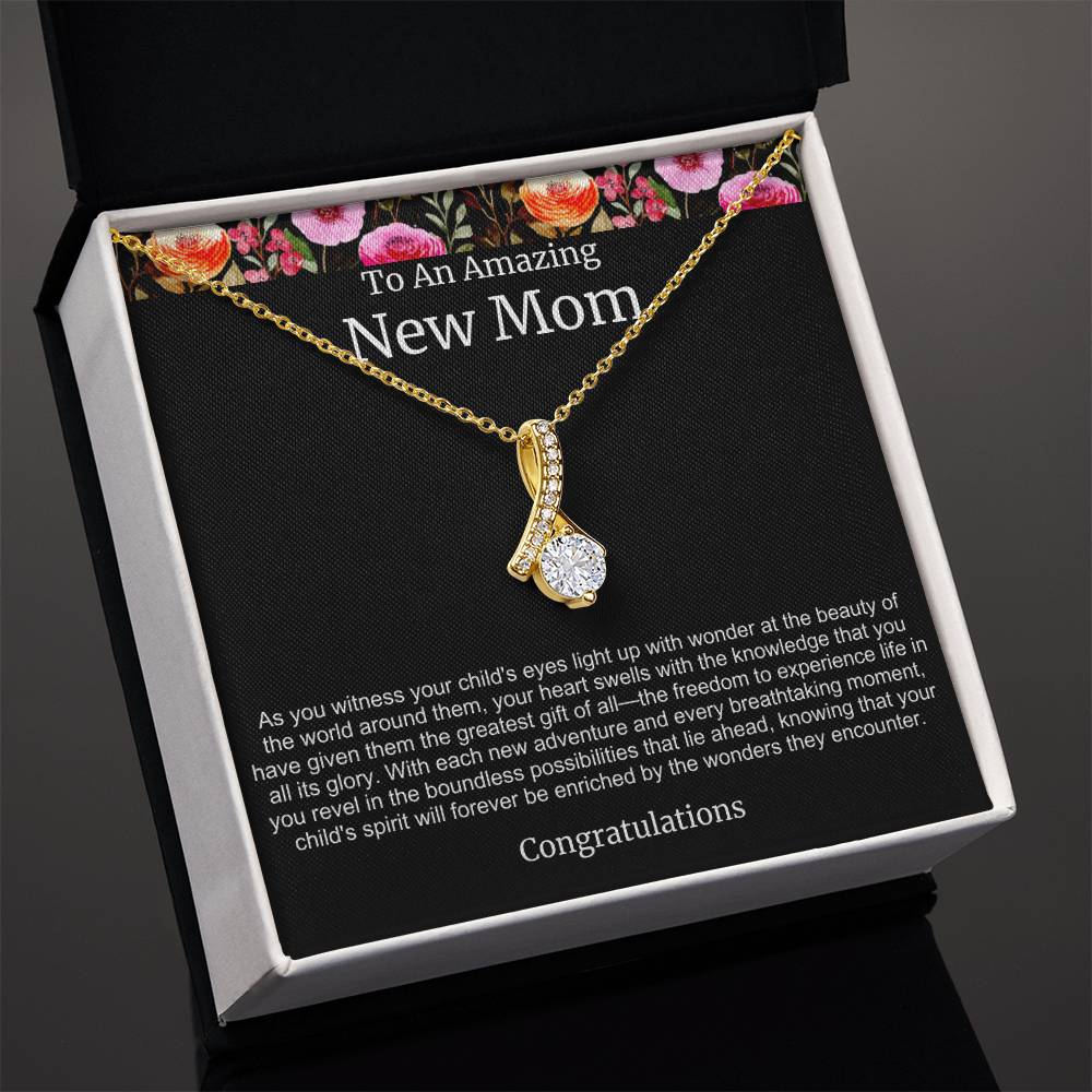 To An Amazing New Mom Alluring Beauty Necklace