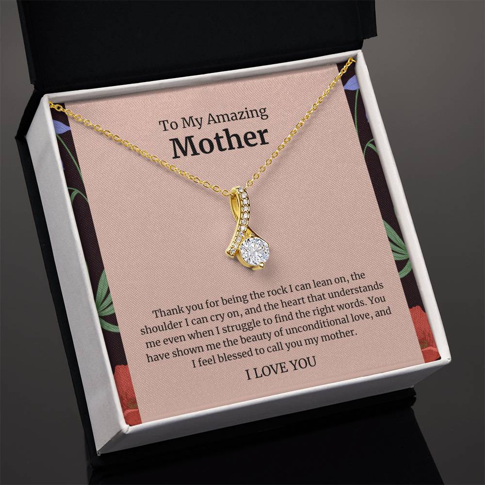 To My Amazing Mother Alluring Beauty Necklace