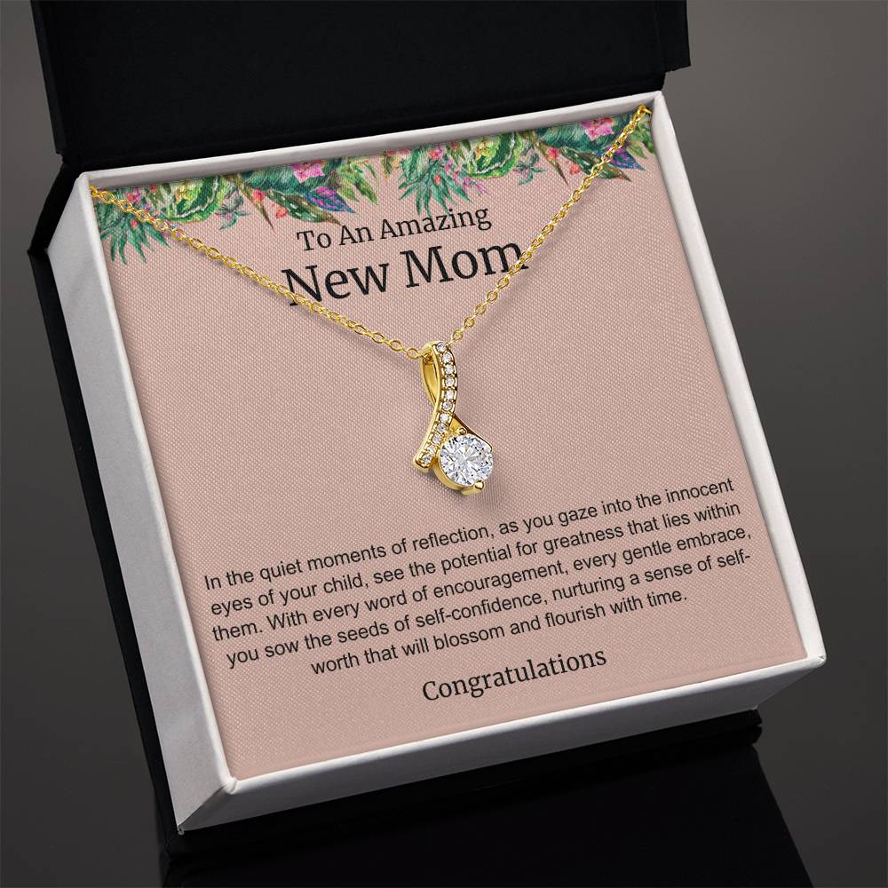 To An Amazing New Mom Alluring Beauty Necklace