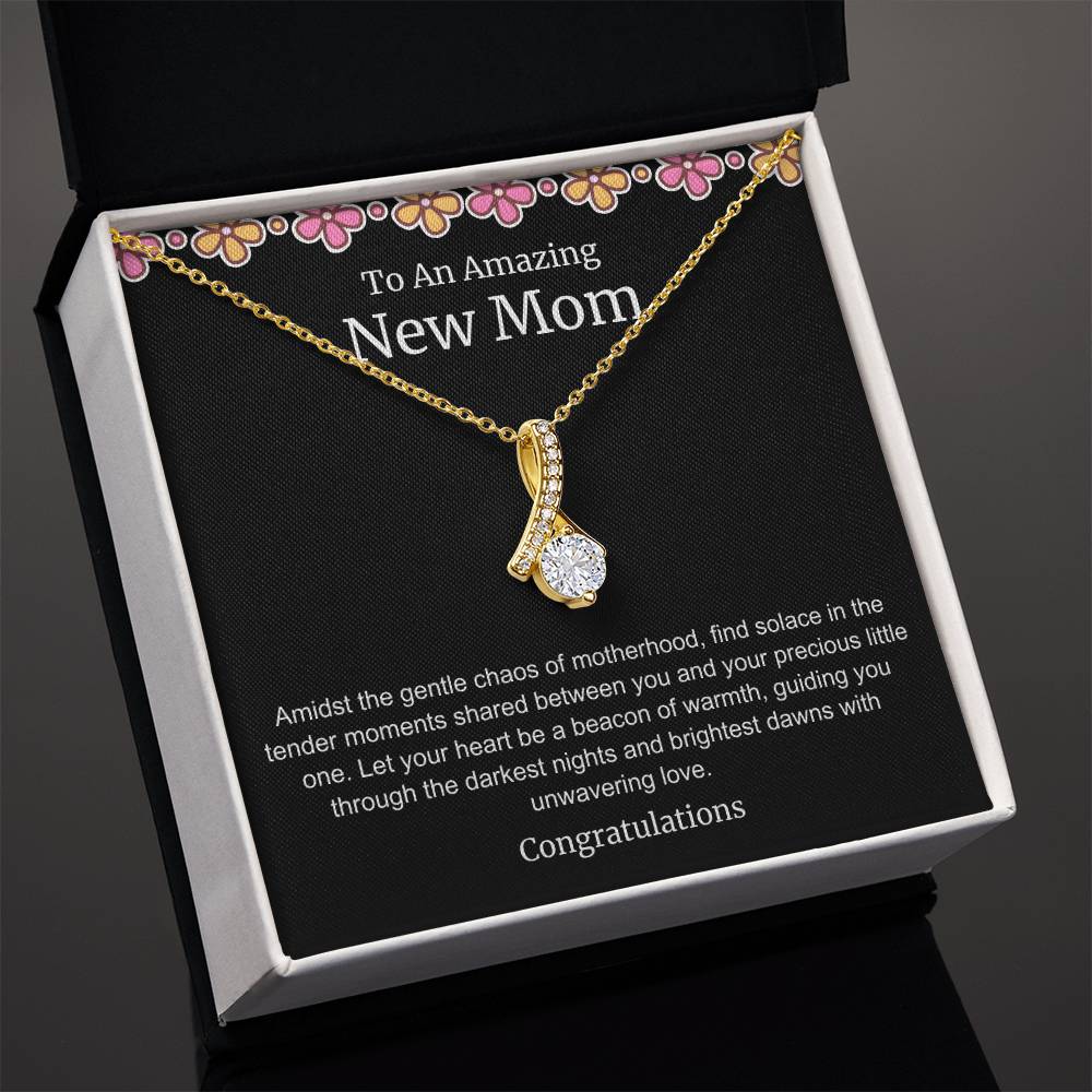 To An Amazing New Mom Alluring Beauty Necklace