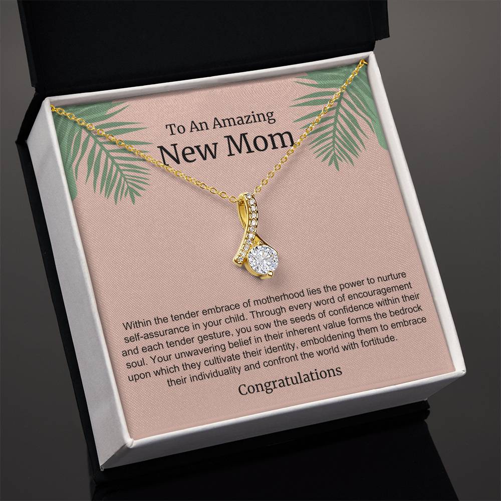 To An Amazing New Mom Alluring Beauty Necklace