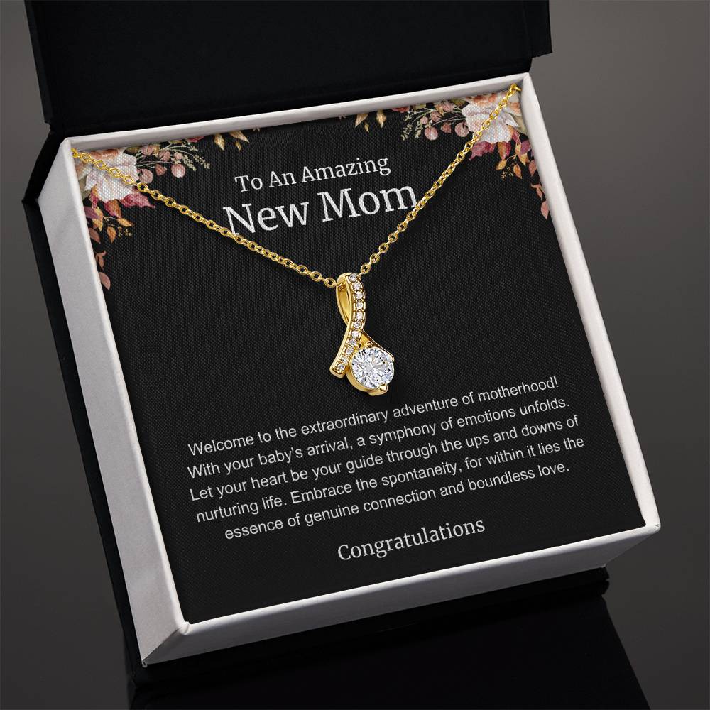 To An Amazing New Mom Alluring Beauty Necklace