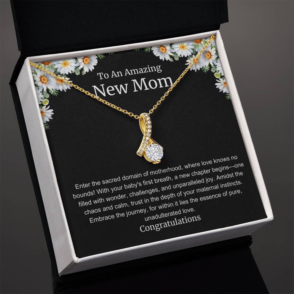 To An Amazing New Mom Alluring Beauty Necklace