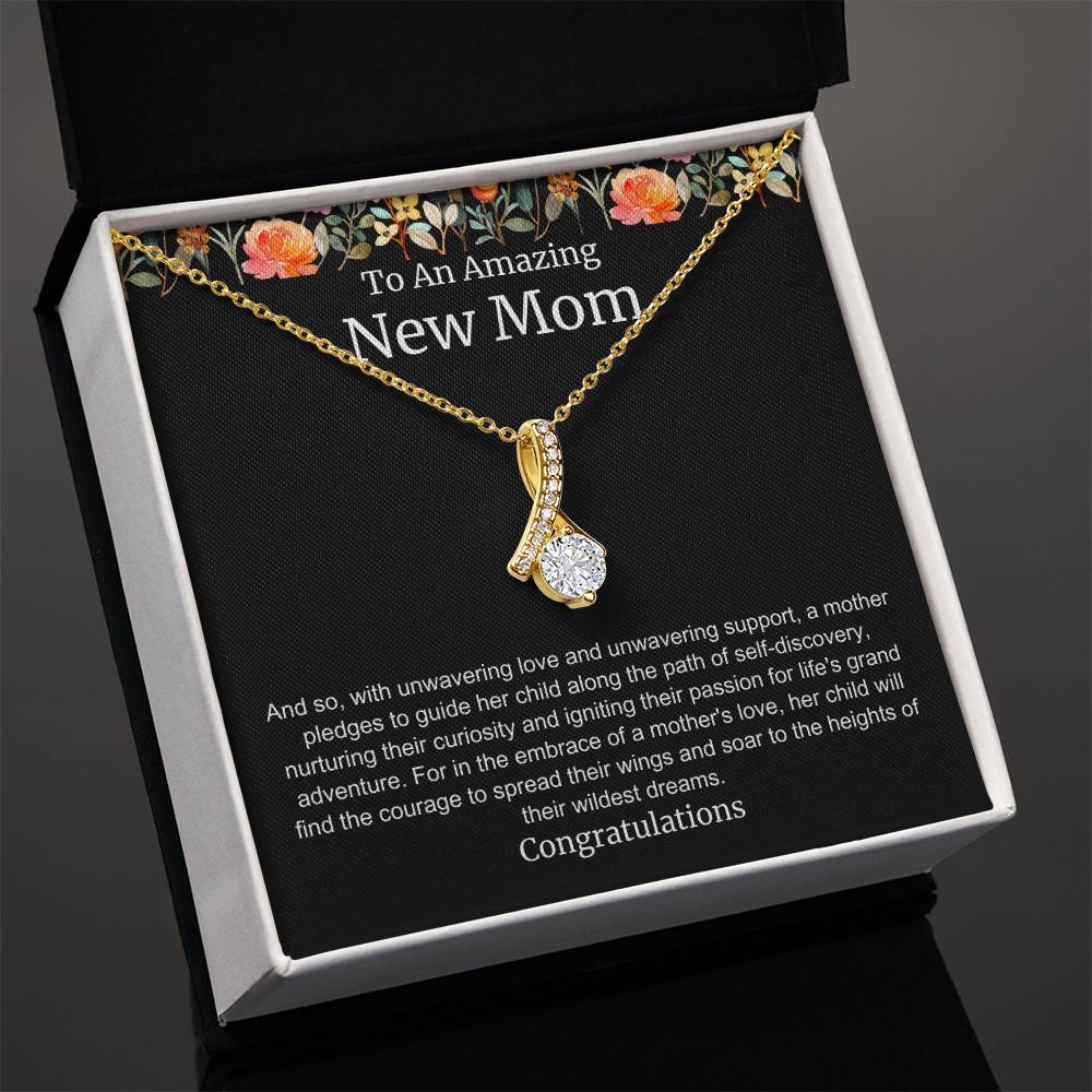 To An Amazing New Mom Alluring Beauty Necklace