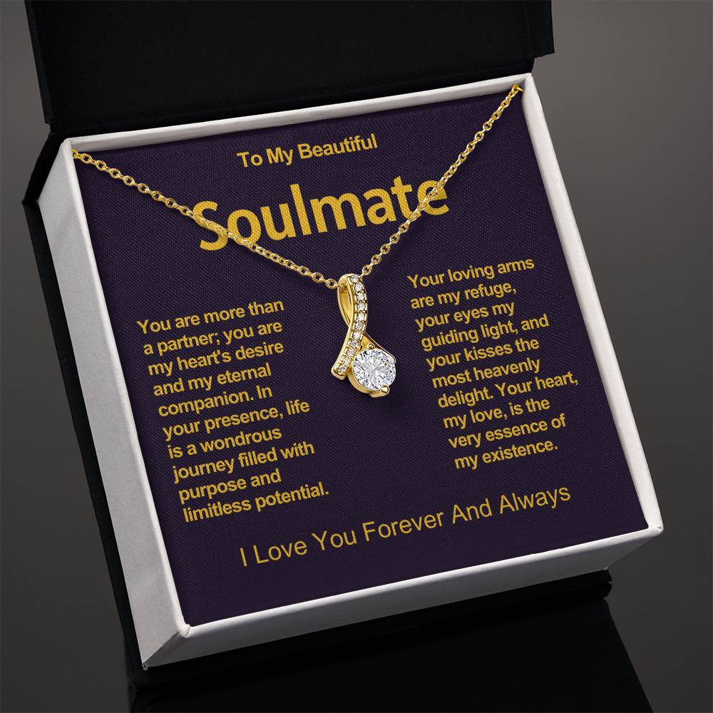 To My Beautiful Soulmate Alluring Beauty Necklace