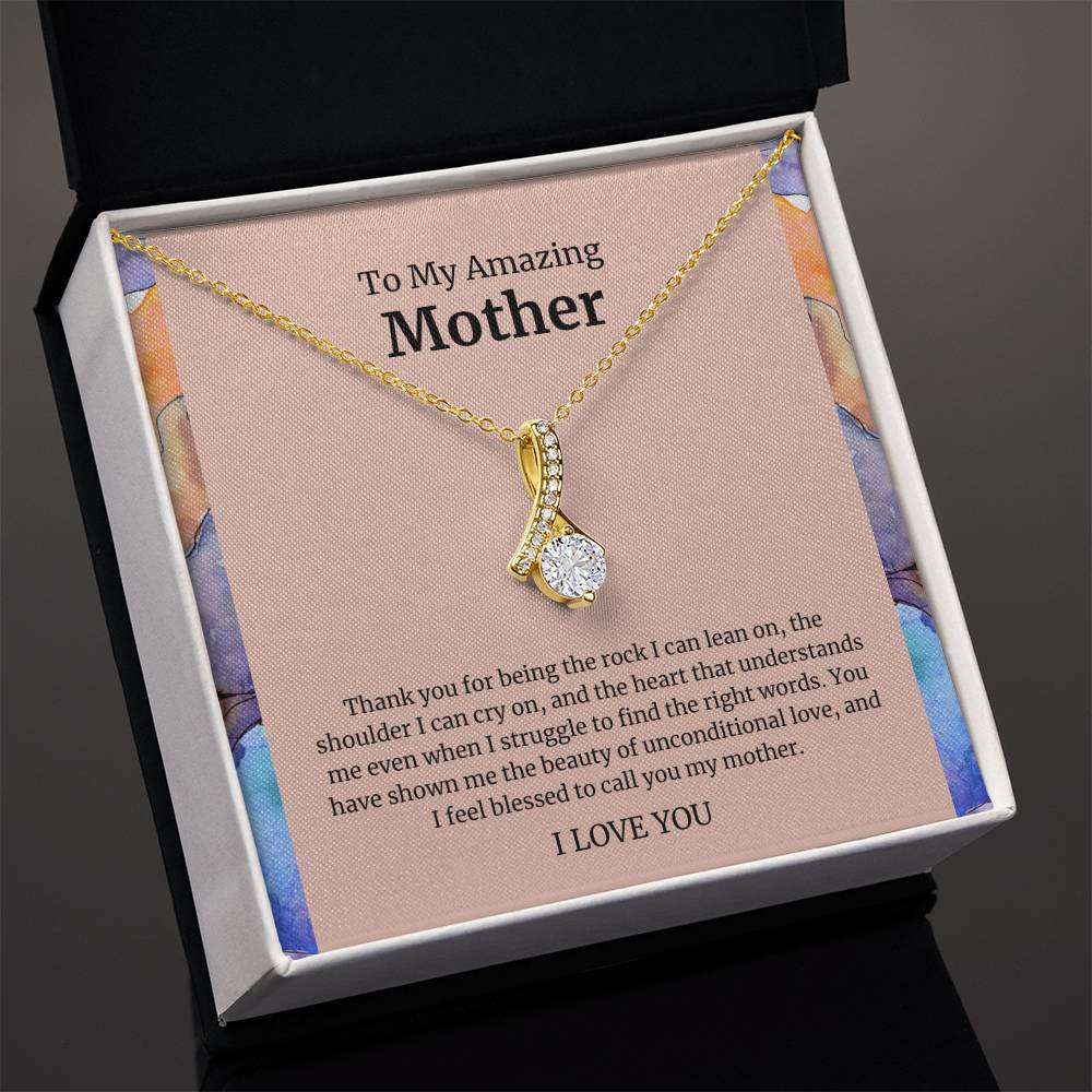 To My Amazing Mother Alluring Beauty Necklace