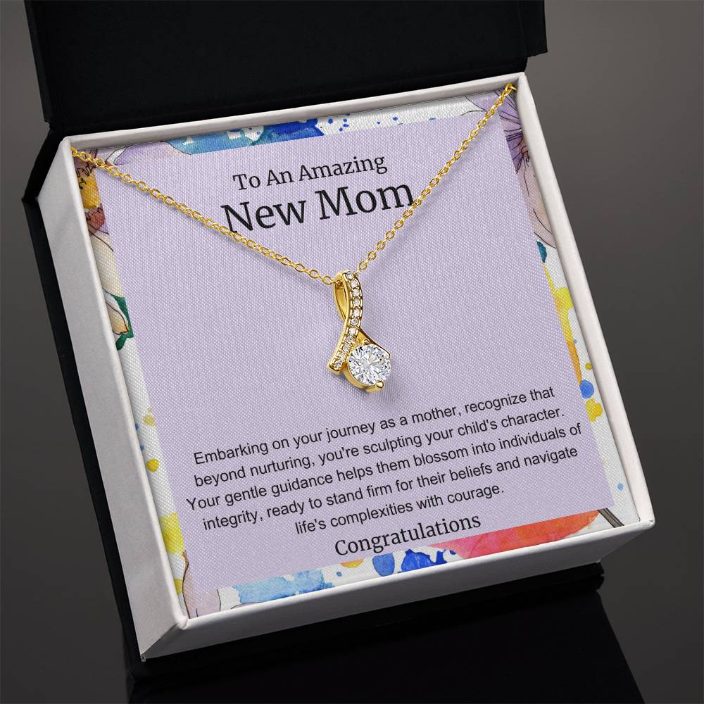 To An Amazing New Mom Alluring Beauty Necklace