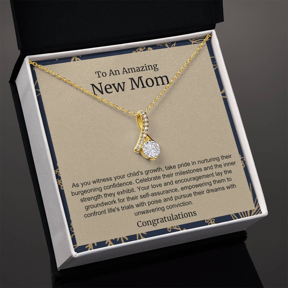 To An Amazing New Mom Alluring Beauty Necklace