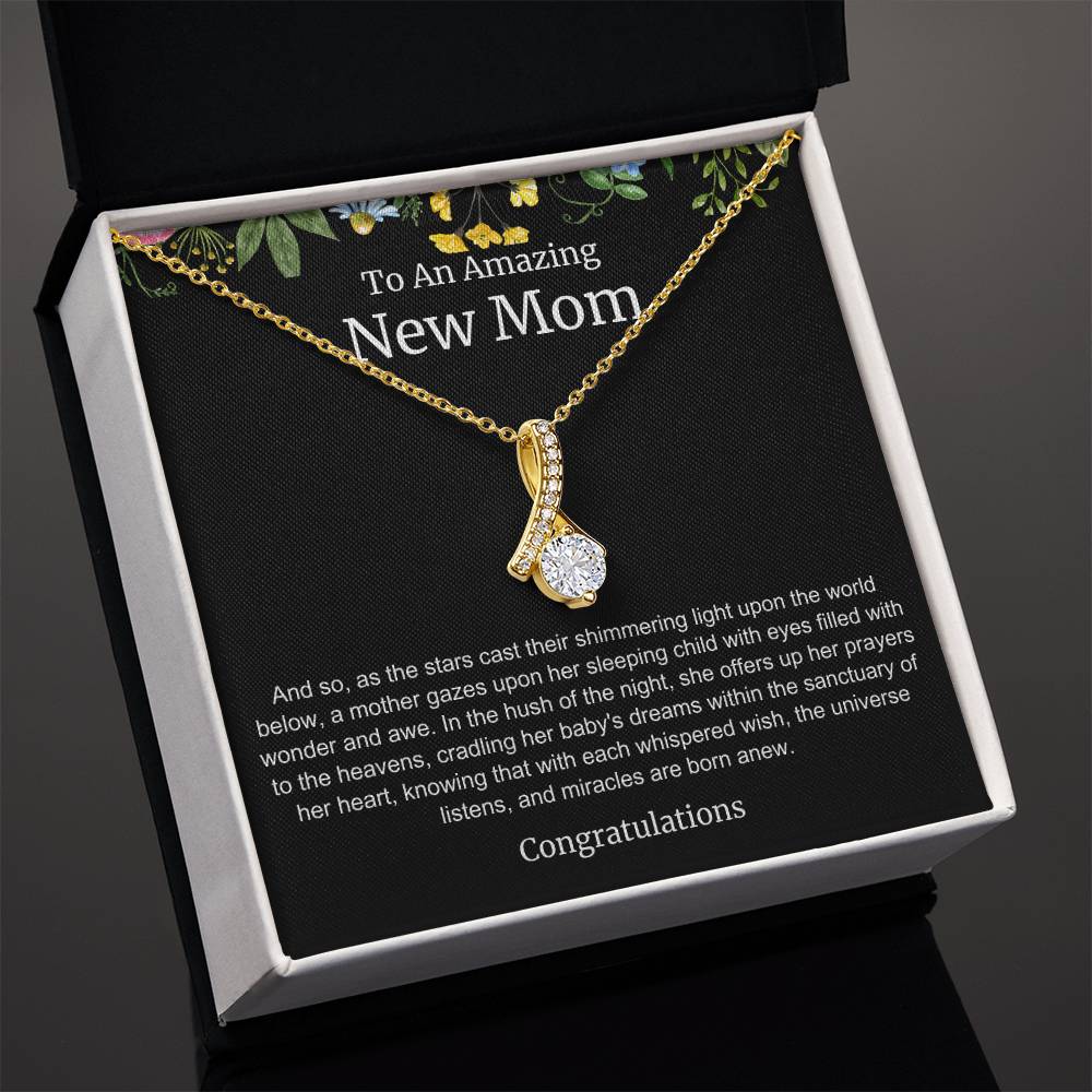 To An Amazing New Mom Alluring Beauty Necklace