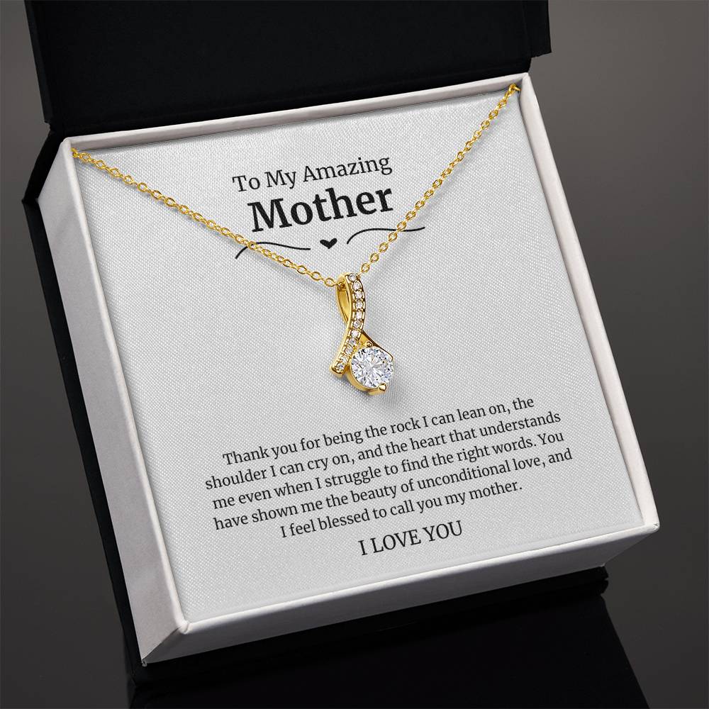 To My Amazing Mother Alluring Beauty Necklace