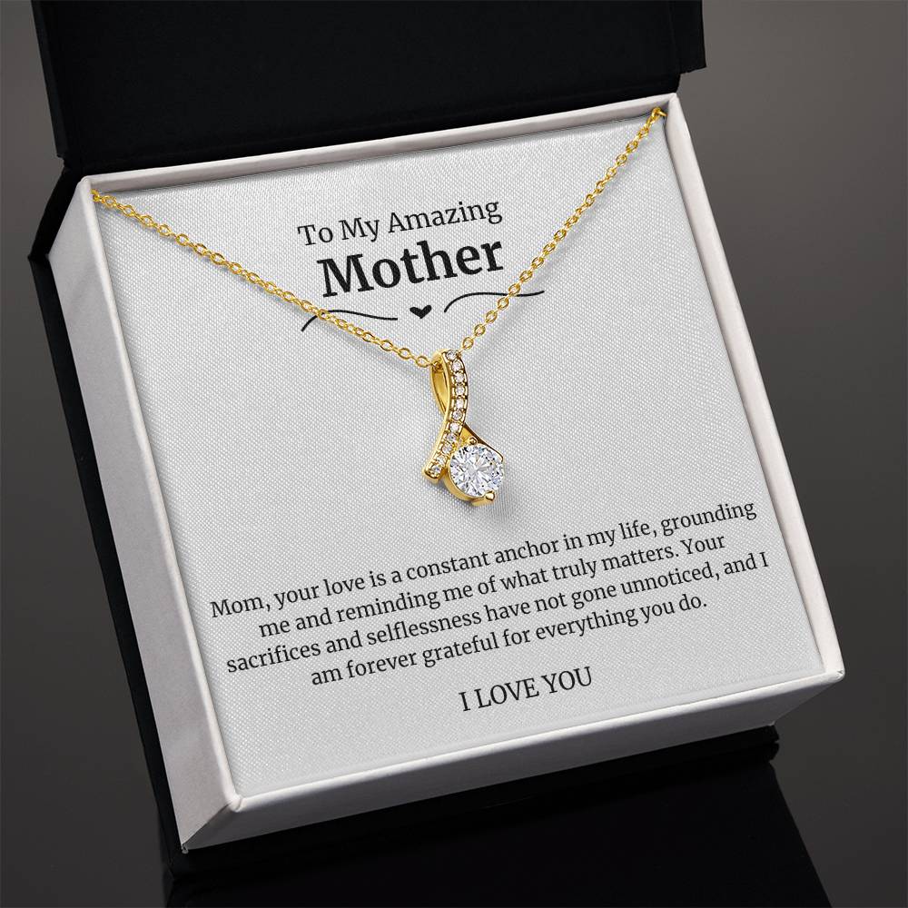 To My Amazing Mother Alluring Beauty Necklace