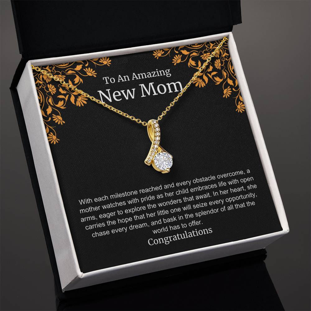 To An Amazing New Mom Alluring Beauty Necklace