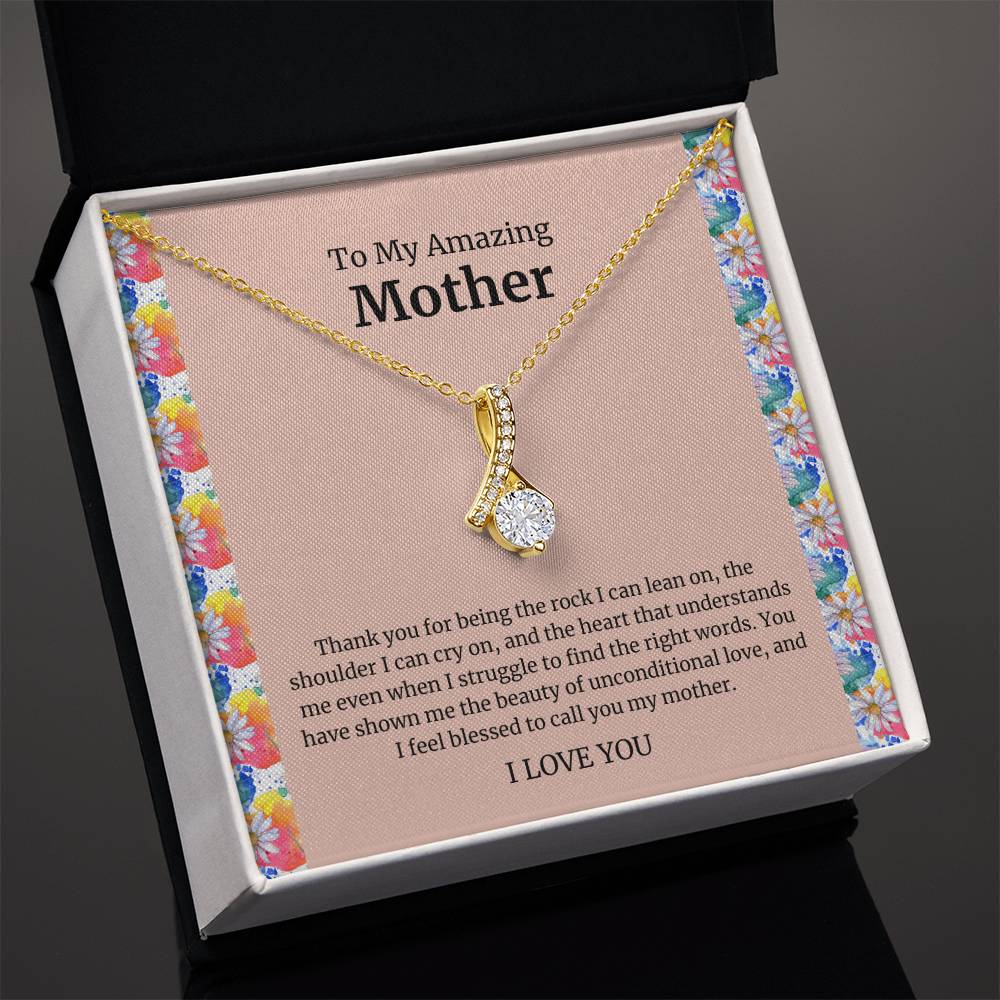 To My Amazing Mother Alluring Beauty Necklace