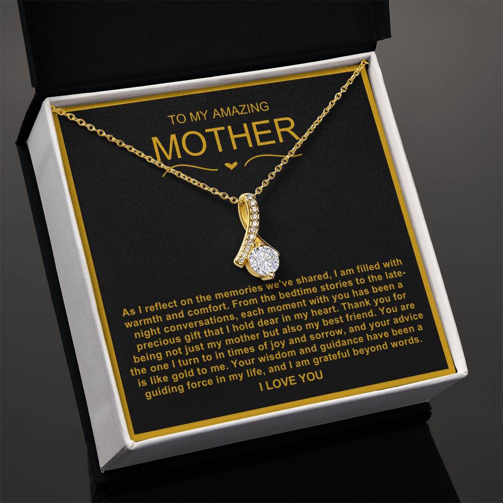 To My Amazing Mother Alluring Beauty Necklace