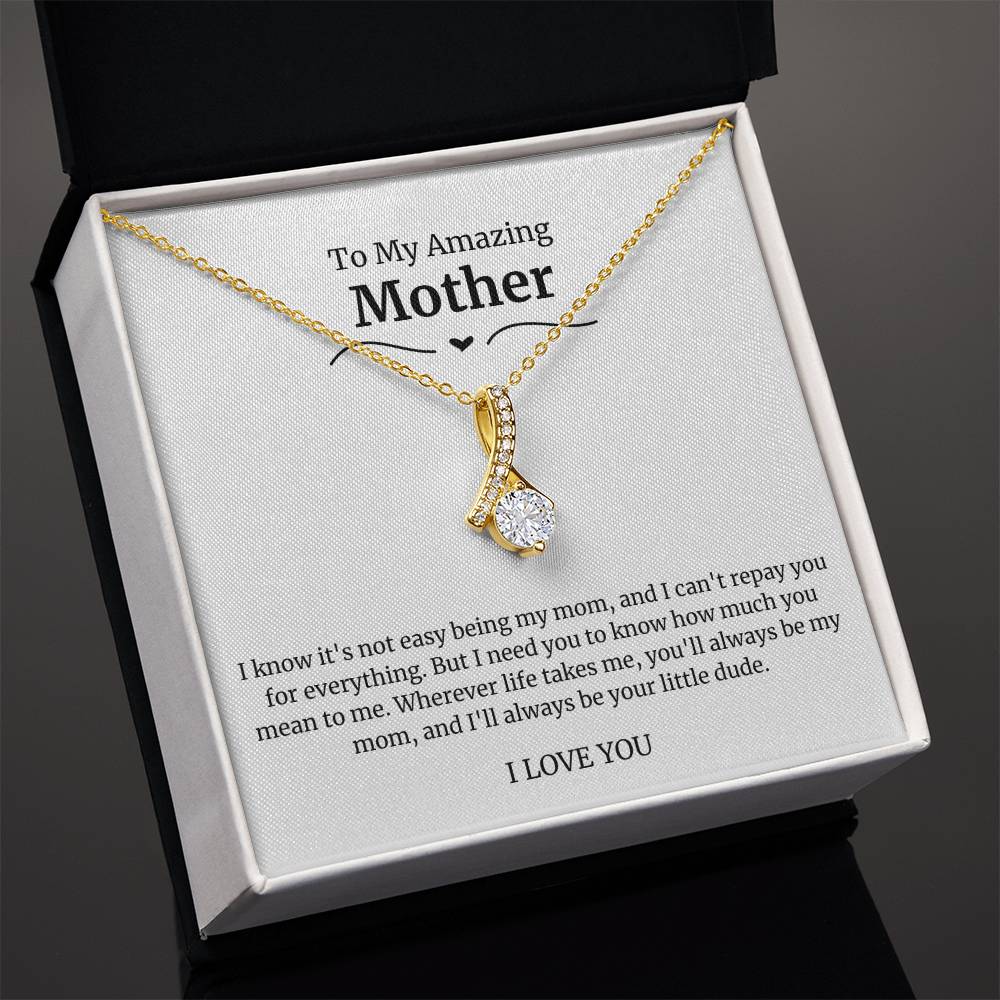 To My Amazing Mother Alluring Beauty Necklace