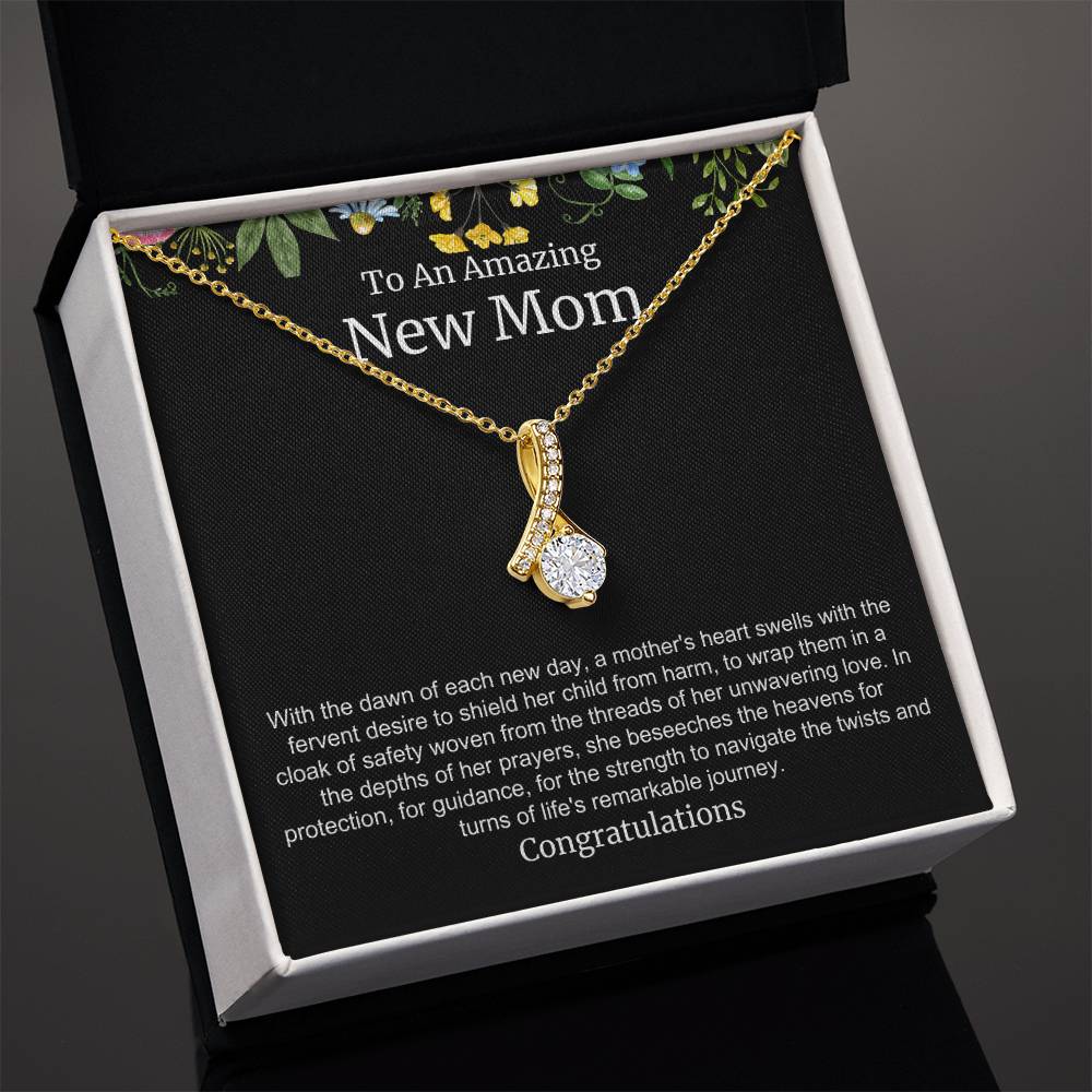 To An Amazing New Mom Alluring Beauty Necklace