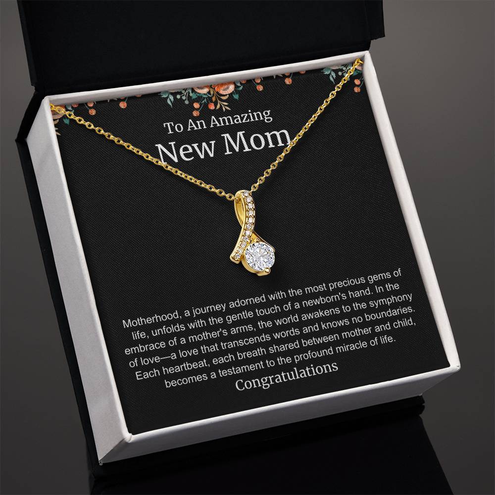 To An Amazing New Mom Alluring Beauty Necklace