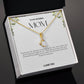 To My Amazing Mom Ribbon Shape Pendant Necklace