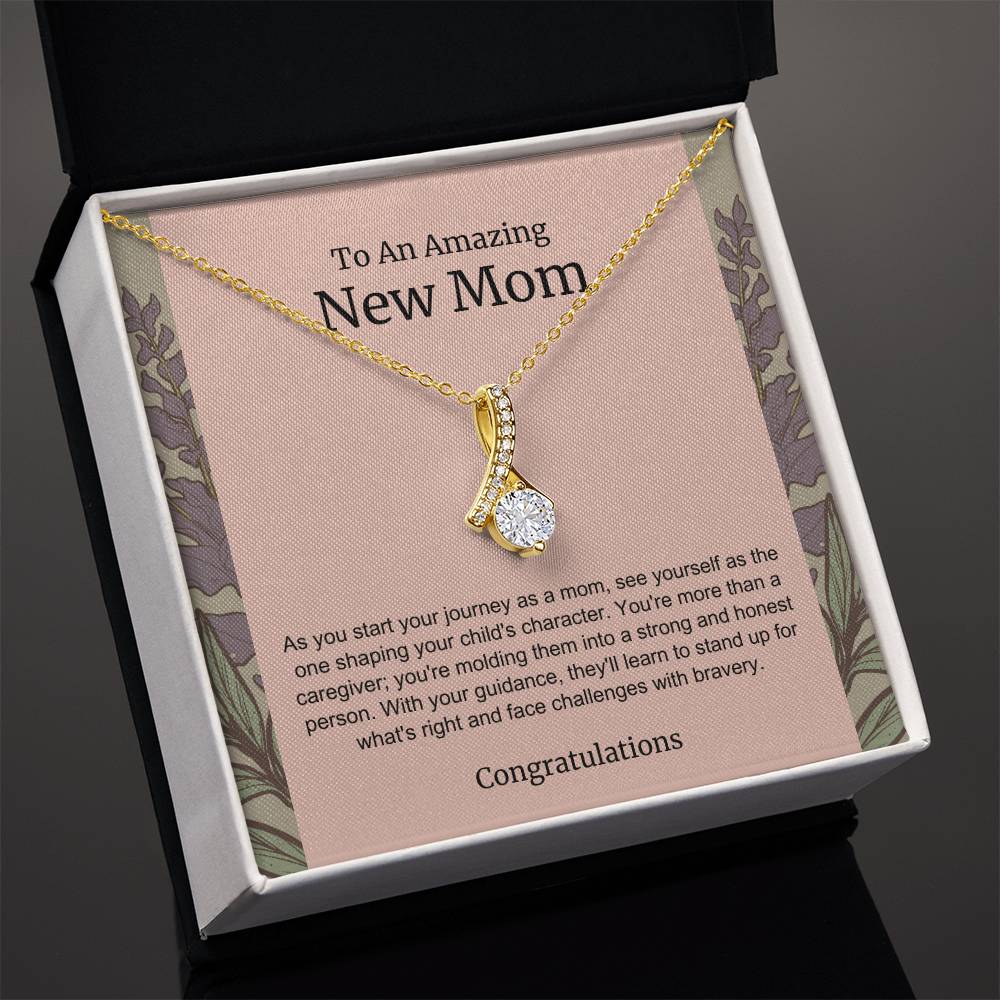 To An Amazing New Mom Alluring Beauty Necklace