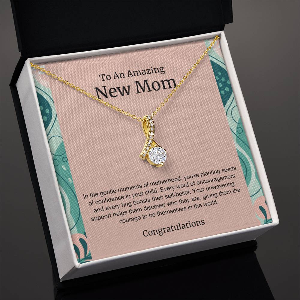 To An Amazing New Mom Alluring Beauty Necklace