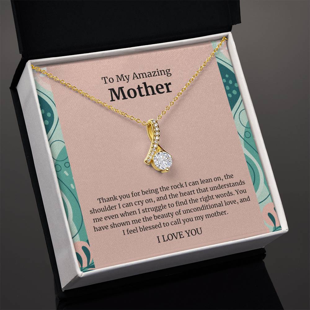 To My Amazing Mother Alluring Beauty Necklace