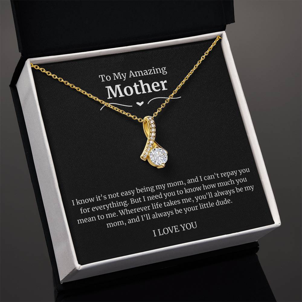 To My Amazing Mother Alluring Beauty Necklace