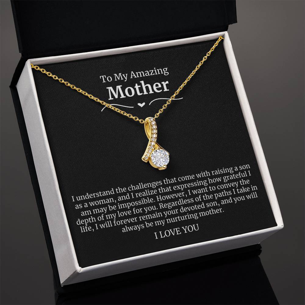 To My Amazing Mother Alluring Beauty Necklace