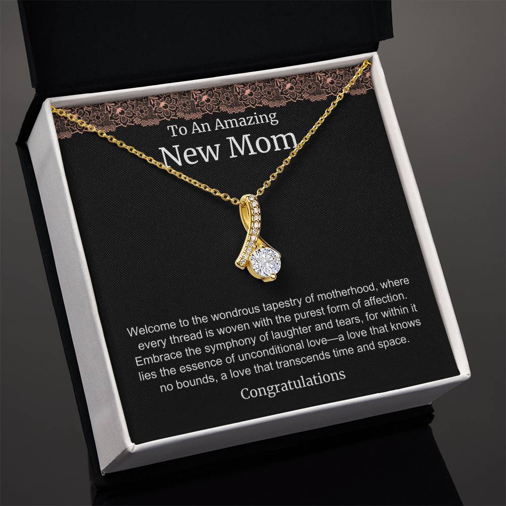 To An Amazing New Mom Alluring Beauty Necklace