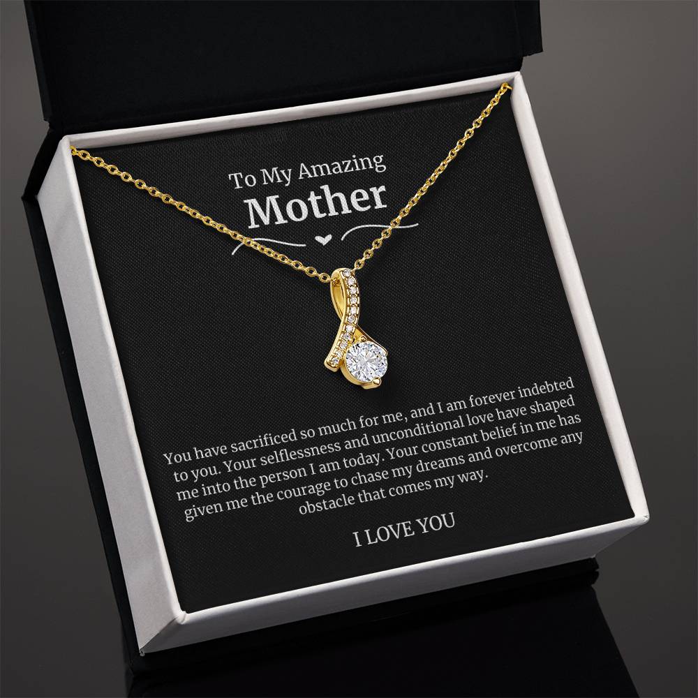 To My Amazing Mother Alluring Beauty Necklace