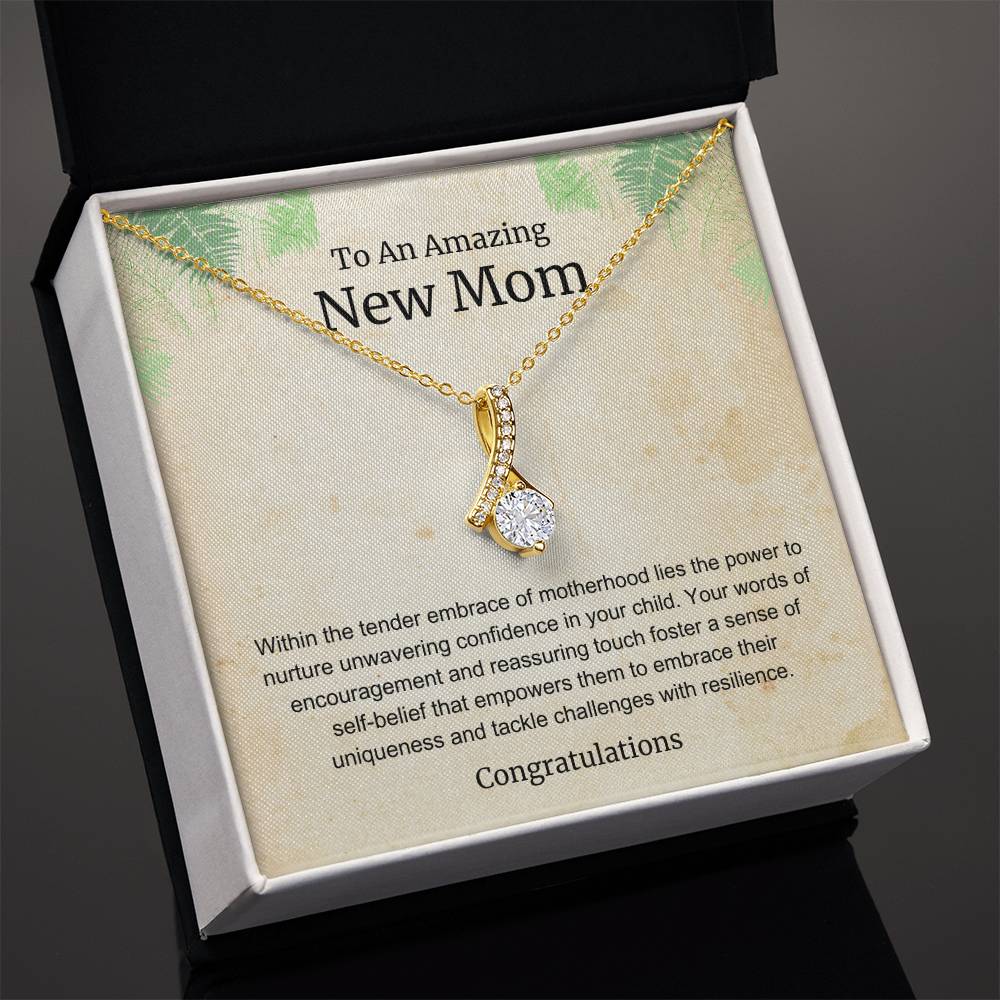 To An Amazing New Mom Alluring Beauty Necklace