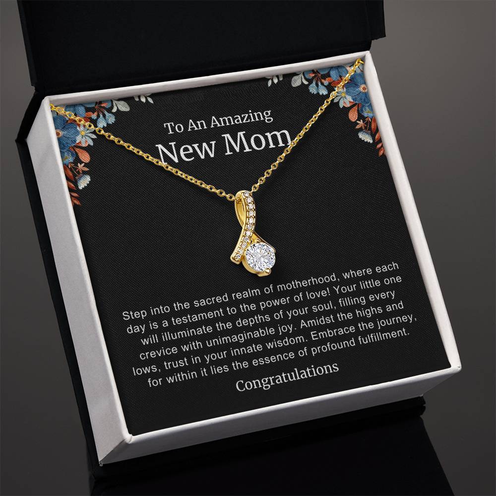 To An Amazing New Mom Alluring Beauty Necklace