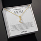 To My Amazing Mom Ribbon Shape Pendant Necklace