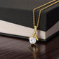 To My Amazing Mom Ribbon Shape Pendant Necklace