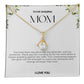 To My Amazing Mom Ribbon Shape Pendant Necklace