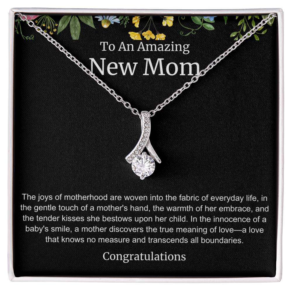 To An Amazing New Mom Alluring Beauty Necklace