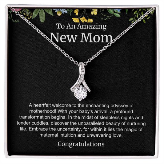 To An Amazing New Mom Alluring Beauty Necklace