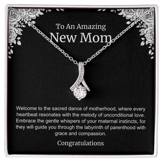 To An Amazing New Mom Alluring Beauty Necklace