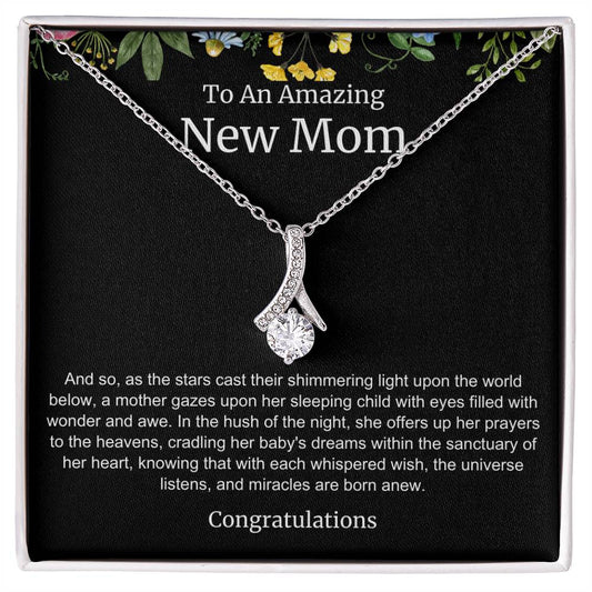 To An Amazing New Mom Alluring Beauty Necklace