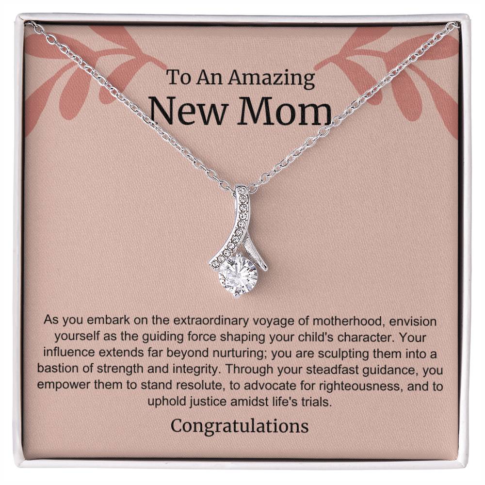 To An Amazing New Mom Alluring Beauty Necklace