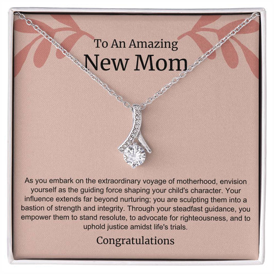 To An Amazing New Mom Alluring Beauty Necklace