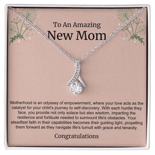 To An Amazing New Mom Alluring Beauty Necklace