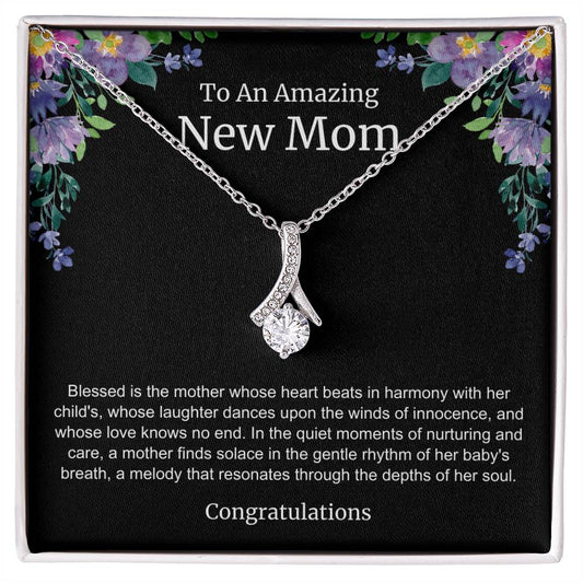 To An Amazing New Mom Alluring Beauty Necklace